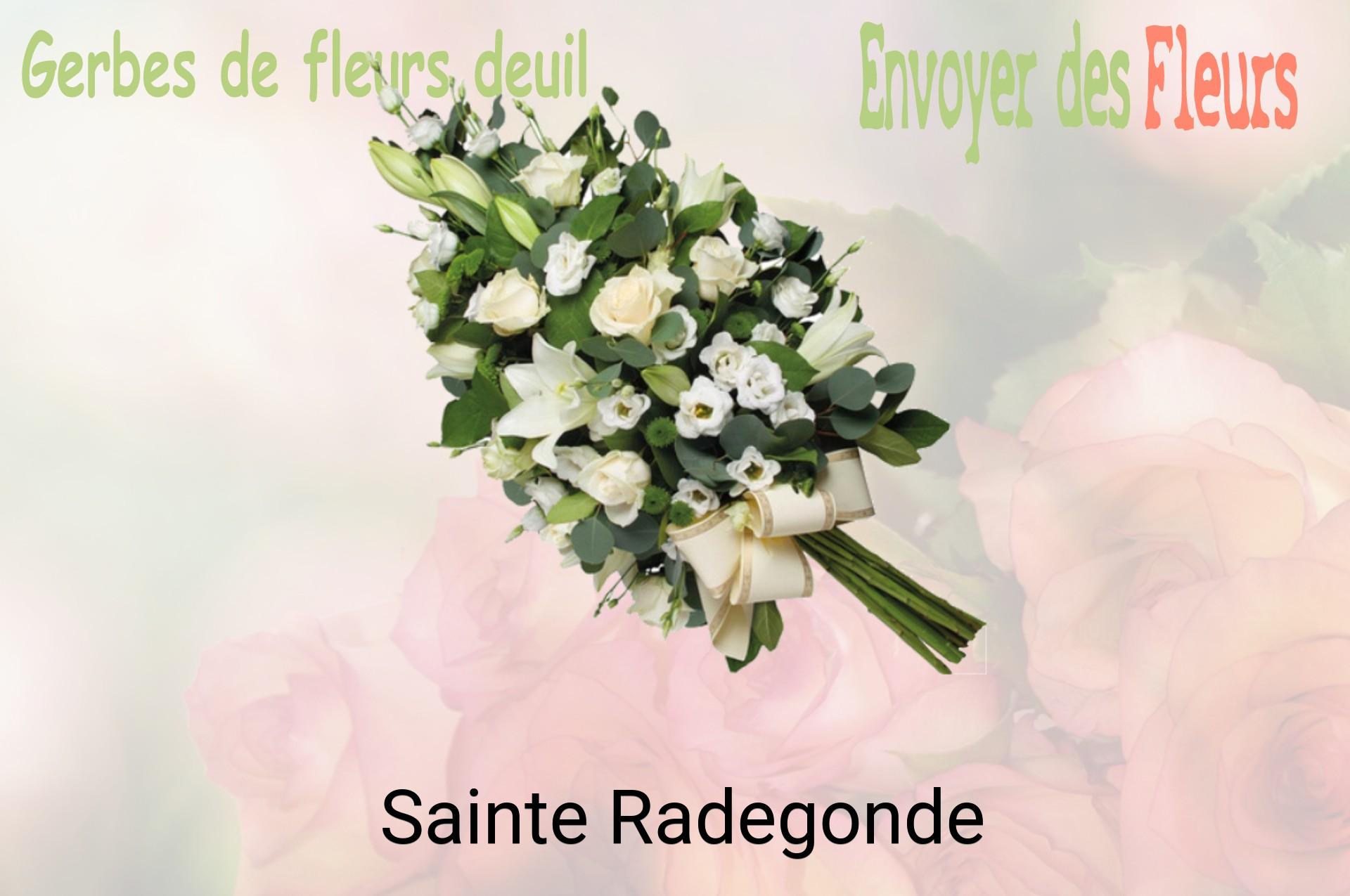 Gerbe de fleurs de deuil livrée à Sainte-Radegonde